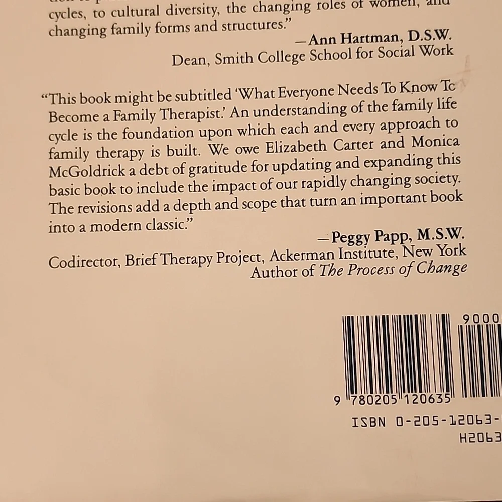 The‎ Changing Family Life Cycle A Framework for Family Therapy Second Edition